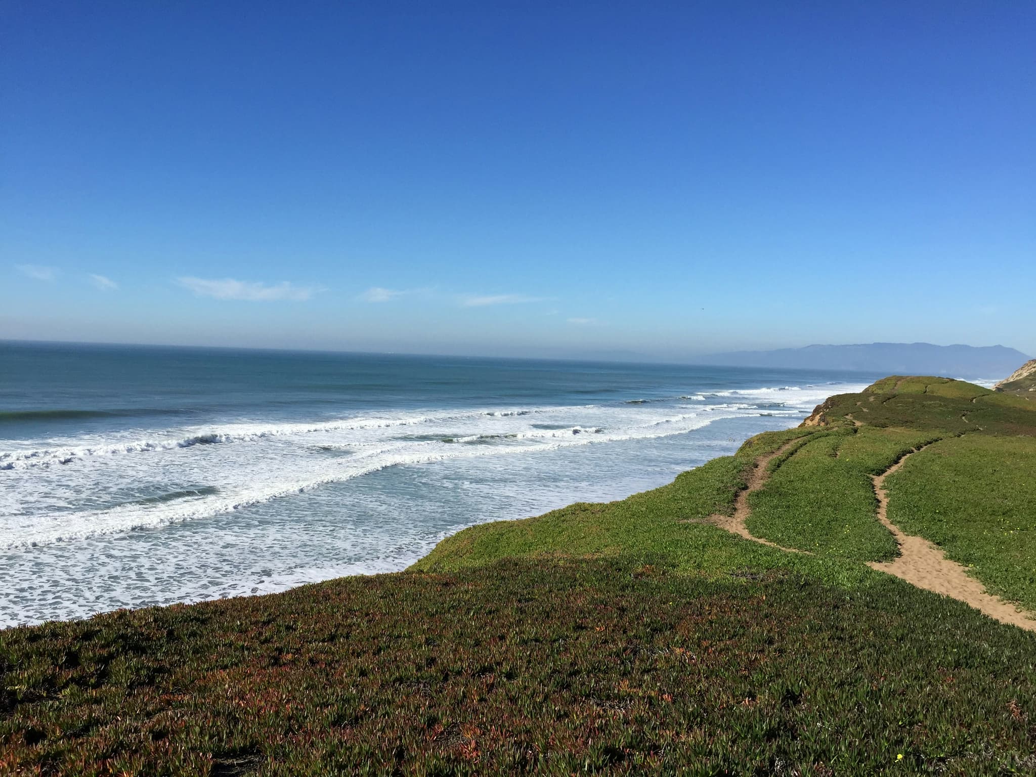 Trail along the beach